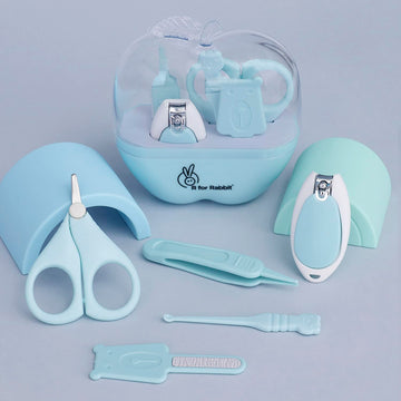 R For Rabbit Stylo Apple New Born Baby 5 In1 Nail Grooming Kit For Baby Manicure Set With Kids Nail Cutter,Tweezer, Filer, Ear P