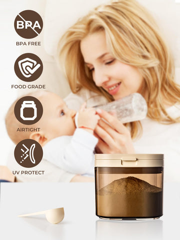 Tourdeus Travel Formula Container, 800Ml Bpa-Free Baby Formula Dispenser On The Go With Flip Top Lid, Magnetic Spoon & Date Mark