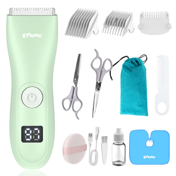 Zuxify Baby Hair Clippers, Quiet Professional Hair Clippers For Kids, Hair Cutting Kits With Lcd Display, Safe Ceramic Blades, W