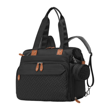 HEAVENGLOW Baby Travel Bag Pacifier Case with Stroller Straps Women Diaper Bag Backpack Black|Diaper Bags