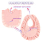 Jiahang Baby Girls Muslin Cotton Drool Bibs, Flounce Edge Lace Teething Feeding Burp Cloths Multi-Use Saliva Towel 6Pcs For Newb