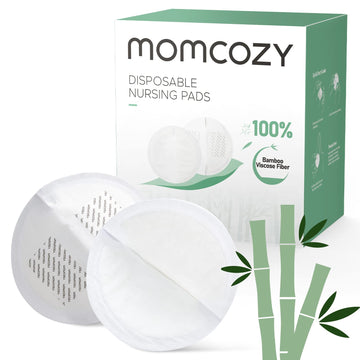Momcozy Bamboo Fiber Disposable Nursing Pads, 100% Natural Materials And 100% Biodegradable, Skin Contacts Only Most Natural Mat