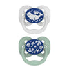 Dr. Brown'S Advantage Glow-In-The-Dark Baby Pacifier, Fully Symmetrical Soother With Soft Silicone Bulb, 0-6M, Bpa Free, Blue Oc