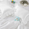 Entisn Ruffle Satin Toddler Pillowcase Set Of 2, 13 X 18 Inch Toddler Silky Pillow Covers With Envelope Closure, Anti Wrinkle So