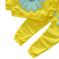 Avidqueen Toddler Baby Girls Sunflower Clothes Set Long Sleeve Top And Pants 2Pcs Outfits Fall Clothes (Age(2T), Yellow)