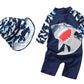 Yober Baby Boys Kids Swimsuit One Piece Toddlers Zipper Bathing Suit Swimwear With Hat Rash Guard Surfing Suit Upf 50+ Fba Navy,