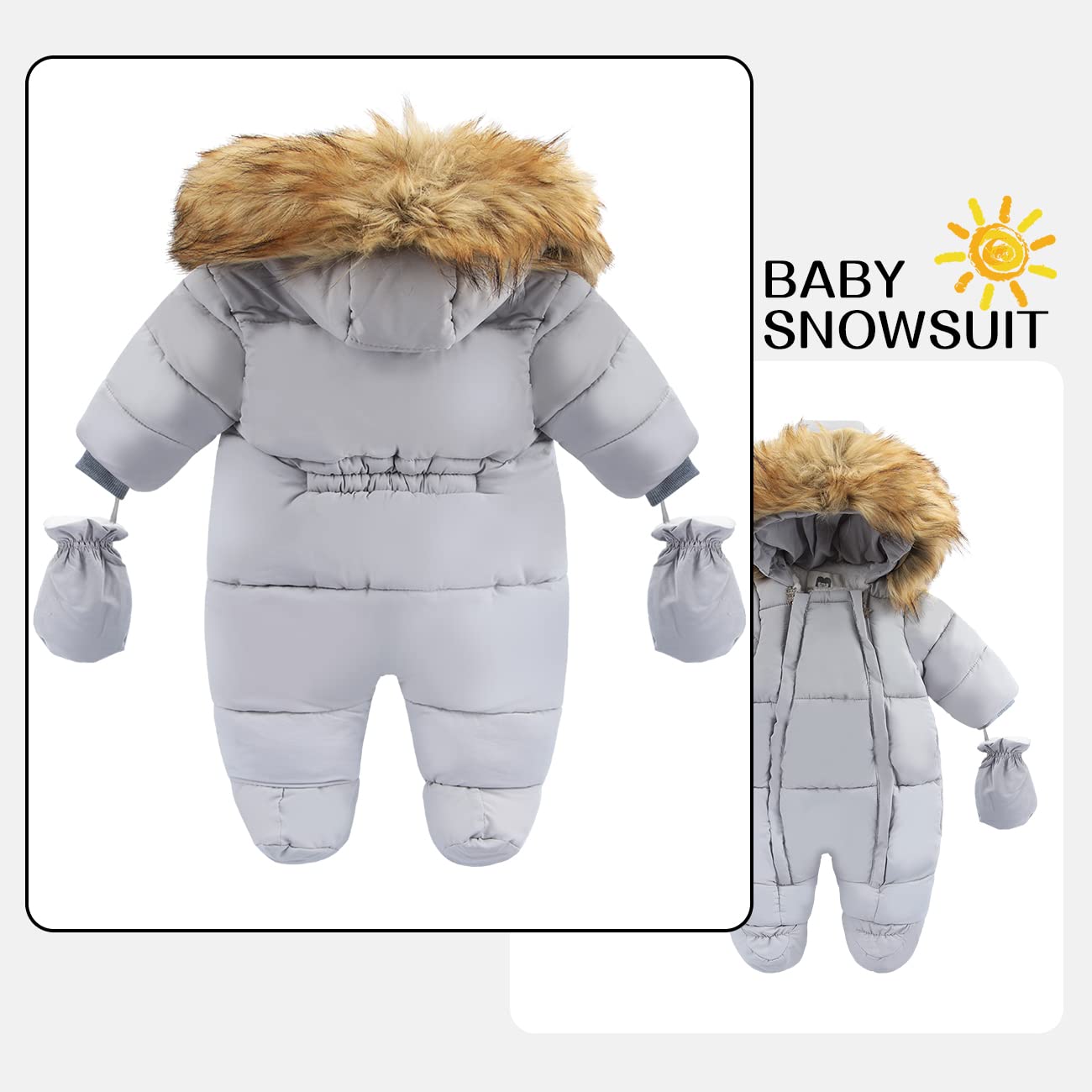 Tumaron Baby Boys Snowsuit Toddler Winter Clothes Girls Outfits Coat Jumpsuit 9-12 Months