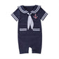 Xm Nyan May'S Baby Toddler Boys Sailor Stripe Romper Marine Navy Romper Onesie Outfit, 18-24 Months
