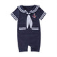 Xm Nyan May'S Baby Toddler Boys Sailor Stripe Romper Marine Navy Romper Onesie Outfit, 3-6 Months