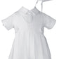 Boys White Gabardine Christening Baptism Knicker Set - Size 3 Months