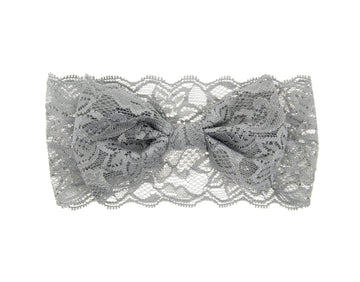 Koolgil Baby Girl'S Elegant Lace Bow Knot Headband Children'S Rhinestone Pearl Lace Headband For Birthday Party Photography (Gre
