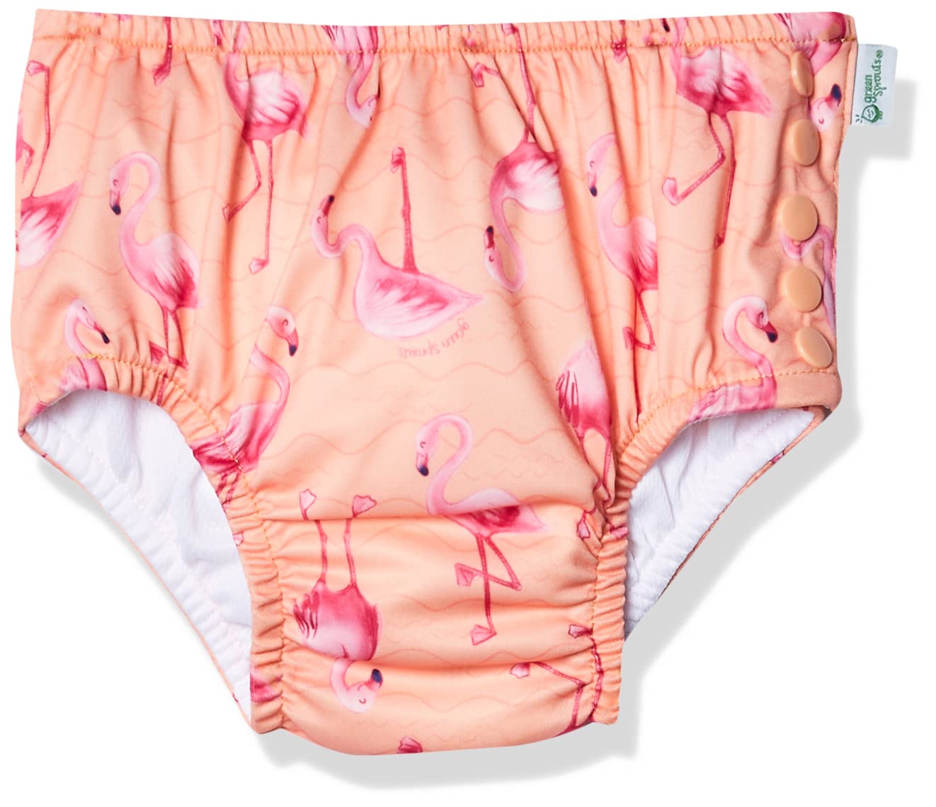i Play Girls Reusable Absorbent Baby Swim Diapers Coral Flamingos 6 Months