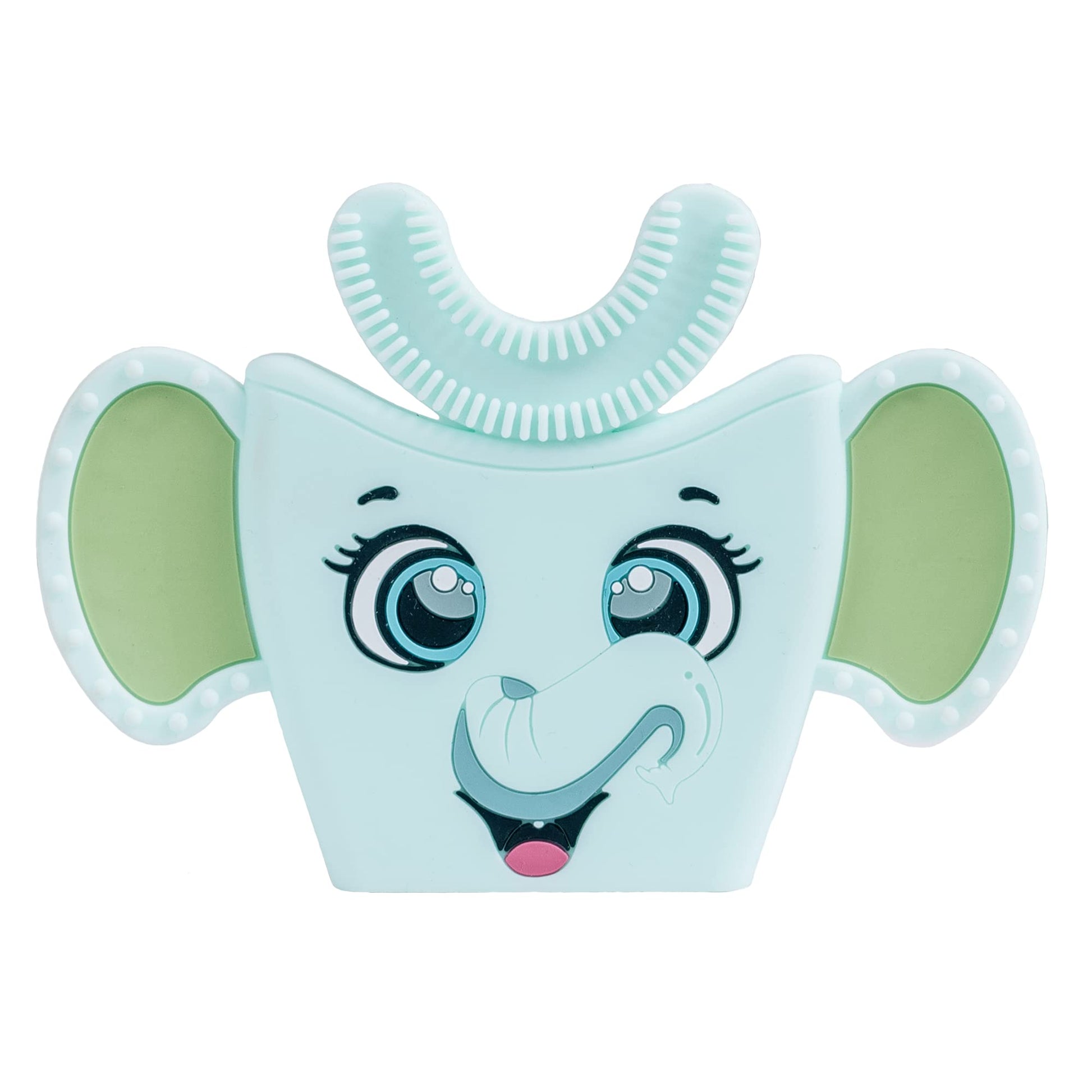 autobrush Ellie The Elephant Baby Teether | BPA Free Silicone, for Infants 0-12 Months, Dishwasher Friendly, Freezer Safe, Car S