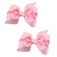 Koolgil Baby Girl's 2Pcs Cute 3 Inch Pure Color Bow-knot Hair Clip for Photography Travel Daily Life (Pink)