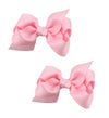 Koolgil Baby Girl's 2Pcs Cute 3 Inch Pure Color Bow-knot Hair Clip for Photography Travel Daily Life (Pink)