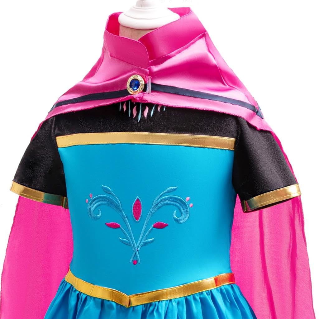 Dressy Daisy Little Girls Ice Princess Coronation Dress Up Costume Halloween Christmas Party Outfit With Accessories Size 5-6