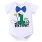 Odasdo Baby Boy My First 1St Birthday Smash Cake Outfit Golf Sports Party Supplies Bow Tie Romper Shorts Suspenders 3Pcs Set For