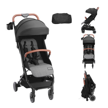 Vevor Standard Baby Infant Stroller, Toddler Stroller With 95-150 Adjustable Backrest & & 0/90Adjustable Footrest & One-Click Fo