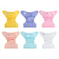 babygoal Cloth Diaper Covers 6 Pack with Wet Bag for Fitted Diapers and Prefolds with Double Gussets, Adjustable and Reusable fo