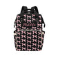 Workvalor Pink Bow Personalized Diaper Baby Bag with Custom Name - Custom Baby Tote Backpack for Mom, Unique Gift for New Parent
