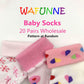 Wafunne Baby Girls Socks Wholesale 20 Pairs Baby Socks Cotton Girl 1-3 T