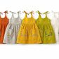 Koshmosh Pack Of 5 Cotton Frock For Baby Girl| Open Starp Dress With Double Pockets | Soft Fabric I Knee Length Casual Dress For