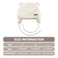 Duoyeree Kids Baby Hat Soft Warm Cable Knit Beanie Toddler Girl Fall Winter Hats (White And Grey, 12-18 Months)