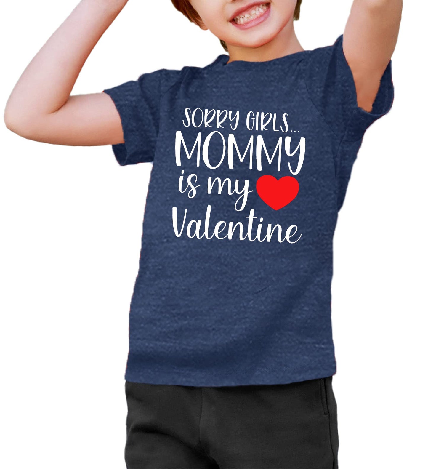 Valentine'S Day Shirts Toddler Boys Valentine T-Shirt Mommy Is My Valentine Tshirt Graphic Tee Tops Blue