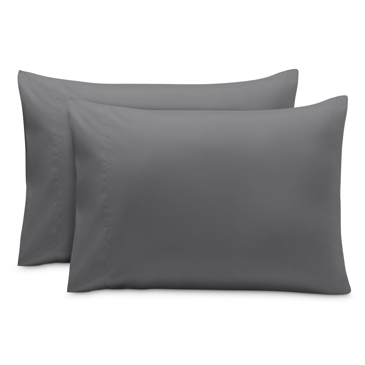 Bare Home Microfiber Pillow Cases - Toddler Size Set Of 2 Cooling Pillowcases Double Brushed Grey Pack Easy Care (Toddler Pillow