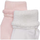 Jefferies Socks Unisex-Baby Newborn Bubble Stitch Rock-A-Bye Bootie 6 Pair Pack, Pink/White, Newborn