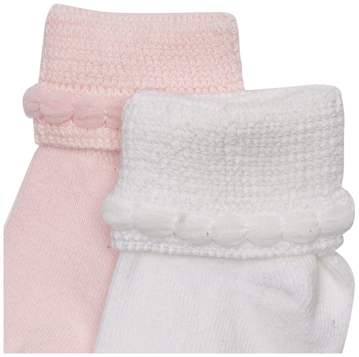 Jefferies Socks Unisex-Baby Newborn Bubble Stitch Rock-A-Bye Bootie 6 Pair Pack, Pink/White, Newborn