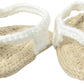 Jefferies Socks Unisex Baby Newborn My First Flip Flops Infant And Toddler Socks, White/Khaki, 1-3 Months Us