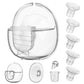 Wearable Breast Pump Parts Flange 24mm, Duckbill Valve, Silicone Diaphragm, Milk Collector Cup Compatible with Lansinoh Discreet