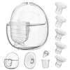 Wearable Breast Pump Parts Flange 24mm, Duckbill Valve, Silicone Diaphragm, Milk Collector Cup Compatible with Lansinoh Discreet