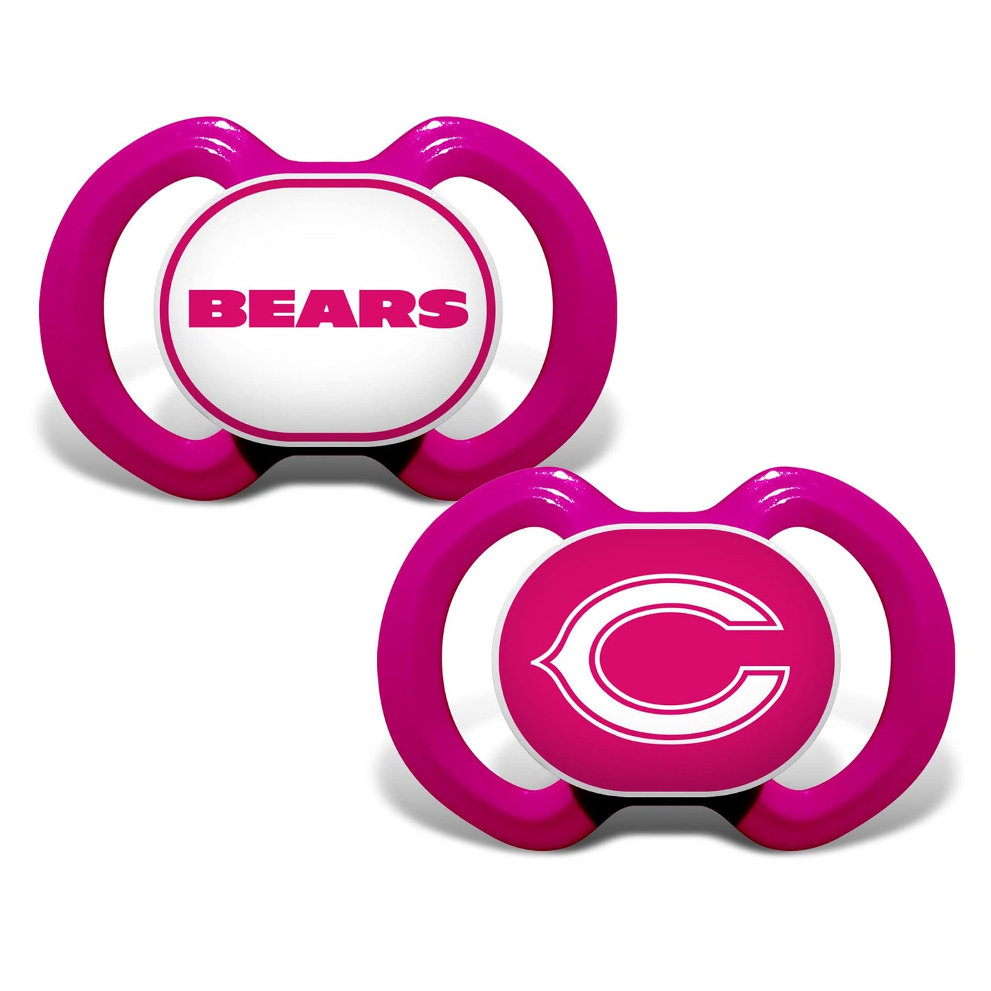 BabyFanatic Girls Pink Pacifier 2-Pack - NFL Chicago Bears - Officially Licensed League Gear