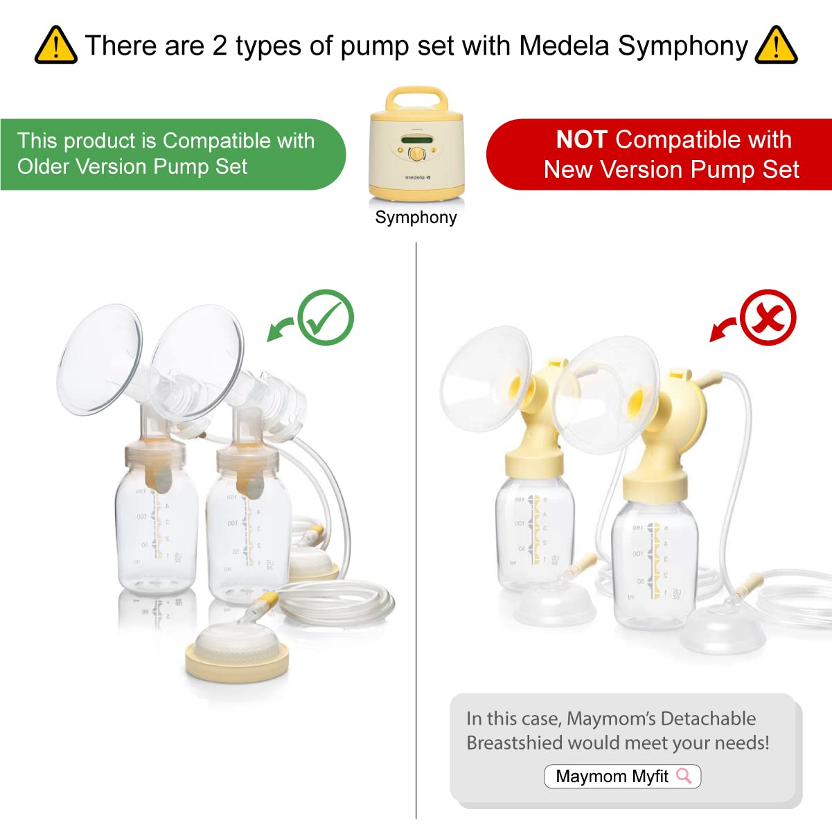 34 Mm 2Xone-Piece Extra Large Breastshields W/Valves And Membranes Compatible Wtih Medela Breast Pumps; Smaller Than Medela Pers