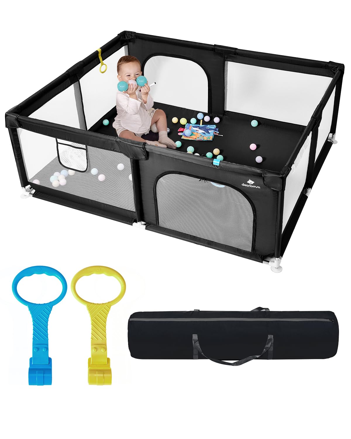 71 x 59 Extra Large Baby Playpen for Babies and Toddlers, Safe Activity Center with Soft Play Fence, Indoor Safety Yard, Easy to