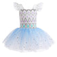 DYMCII Toddler Girls Queen Elsa Princess Ballet Dress Short Sleeve Leotards Skirted Tutu Halloween Christmas Party Fancy Costume