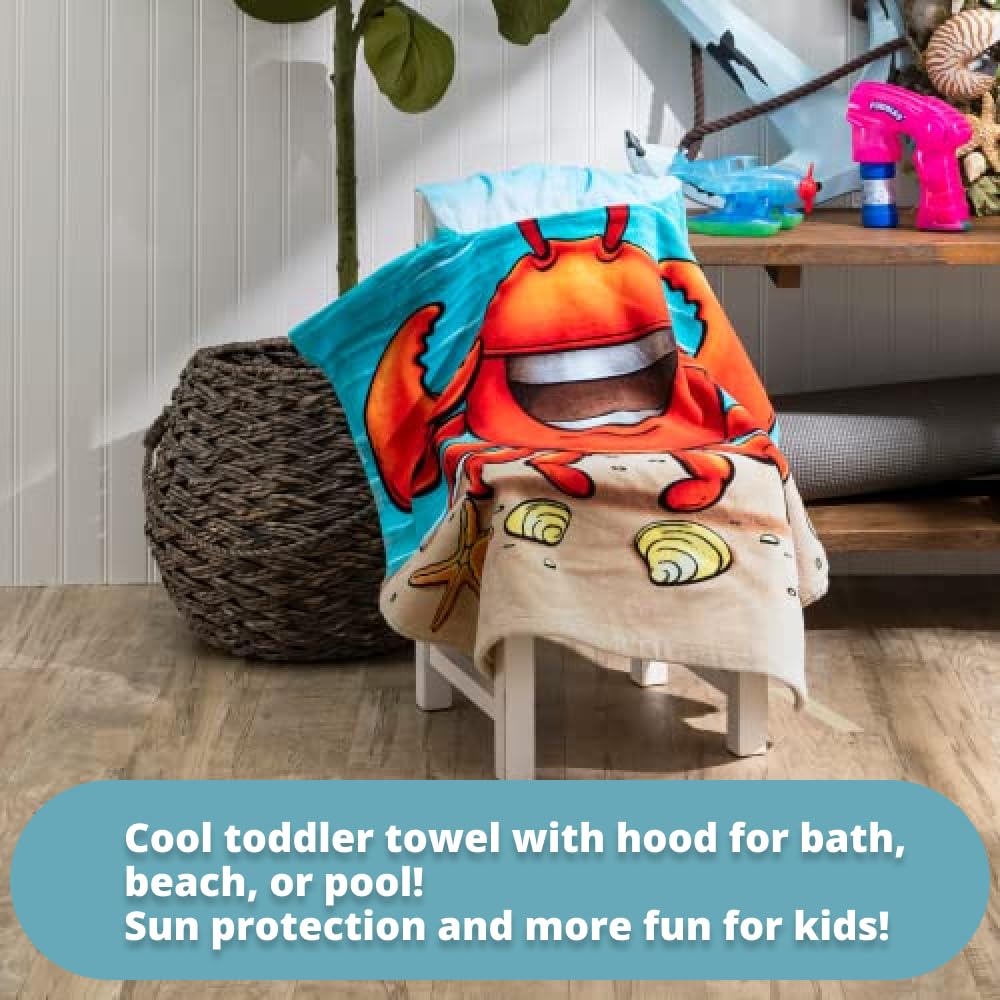 Dawhud Direct Poncho Beach Towels For Kids Towels With Hood, Hooded Bath Towel For Pool, Baby, Toddler Towels For Boys (Baby Sha