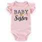 Acwssit Look Smell Dad Baby Boy Clothes Unisex Funny Baby Girl Bodysuits, Baby Sister Pink111, 69 Months