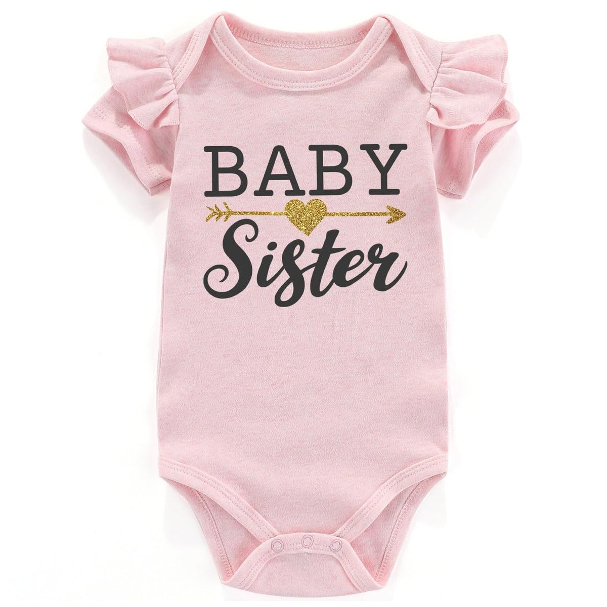 Acwssit Look Smell Dad Baby Boy Clothes Unisex Funny Baby Girl Bodysuits, Baby Sister Pink111, 69 Months