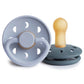 Frigg Moon Natural Rubber Baby Pacifier | Made In Denmark | Bpa-Free (Powder Blue/Slate, 6-18 Months) 2-Pack