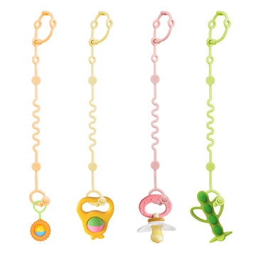 Littlehugs Toy Straps For Baby, Adjustable Toy Holder For Stroller Accessories, Silicone Baby Tether Pacifier Clip, No Throw Bab