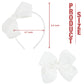 Meedee Fashion Cute White Bow Headband For Girls Toddlers 3 Year Old, Little Girl Headband Bows Big Grosgrain Headband Bow For C