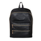The Honest Company Vegan Leather City Backpack | Diaper Bag with Changing Pad | Black Vegan Leather with Gold Hardware | PVC-Fre