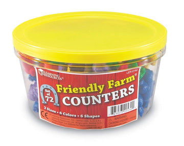 Learning Resources Friendly Farm Animal Counters - 72 Pieces, Ages 3+ Toddler Learning Toys, Preschool Learning Supplies, Classr