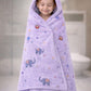 Hi mom Kids Hooded Bath Towel for Babies and Toddlers, Breathable & Highly Absorbent | Gentle and Soft | (Purple, 70 * 140)