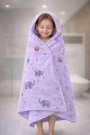 Hi mom Kids Hooded Bath Towel for Babies and Toddlers, Breathable & Highly Absorbent | Gentle and Soft | (Purple, 60 * 120)