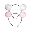 Pom Pom Headband Head Hoop Animal Style Cute Fluffy Hairband For Halloween Costume (E)