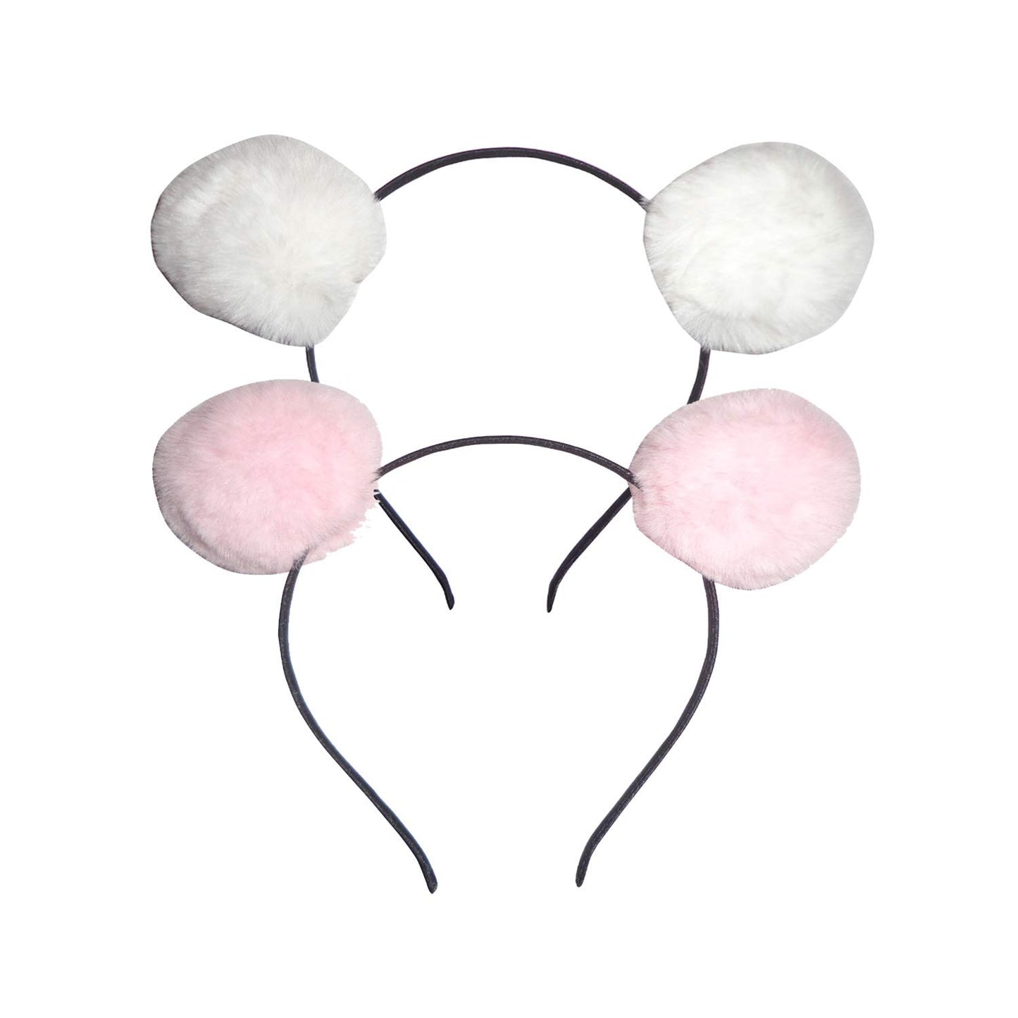 Pom Pom Headband Head Hoop Animal Style Cute Fluffy Hairband For Halloween Costume (E)